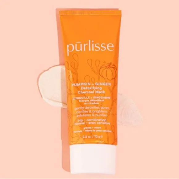 NEW Pumpkin + Ginger Detoxifying Charcoal Mask - Purlisse - Picture 2 of 10